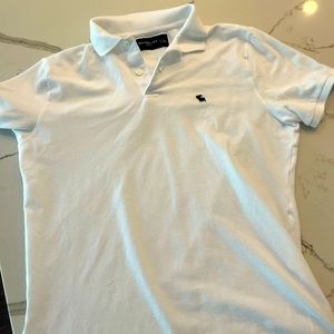 Abercrombie and Fitch large pure white men’s polo